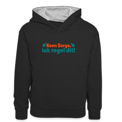 Keene Sorge, ick regel dit! - Teenager Kontrast-Hoodie