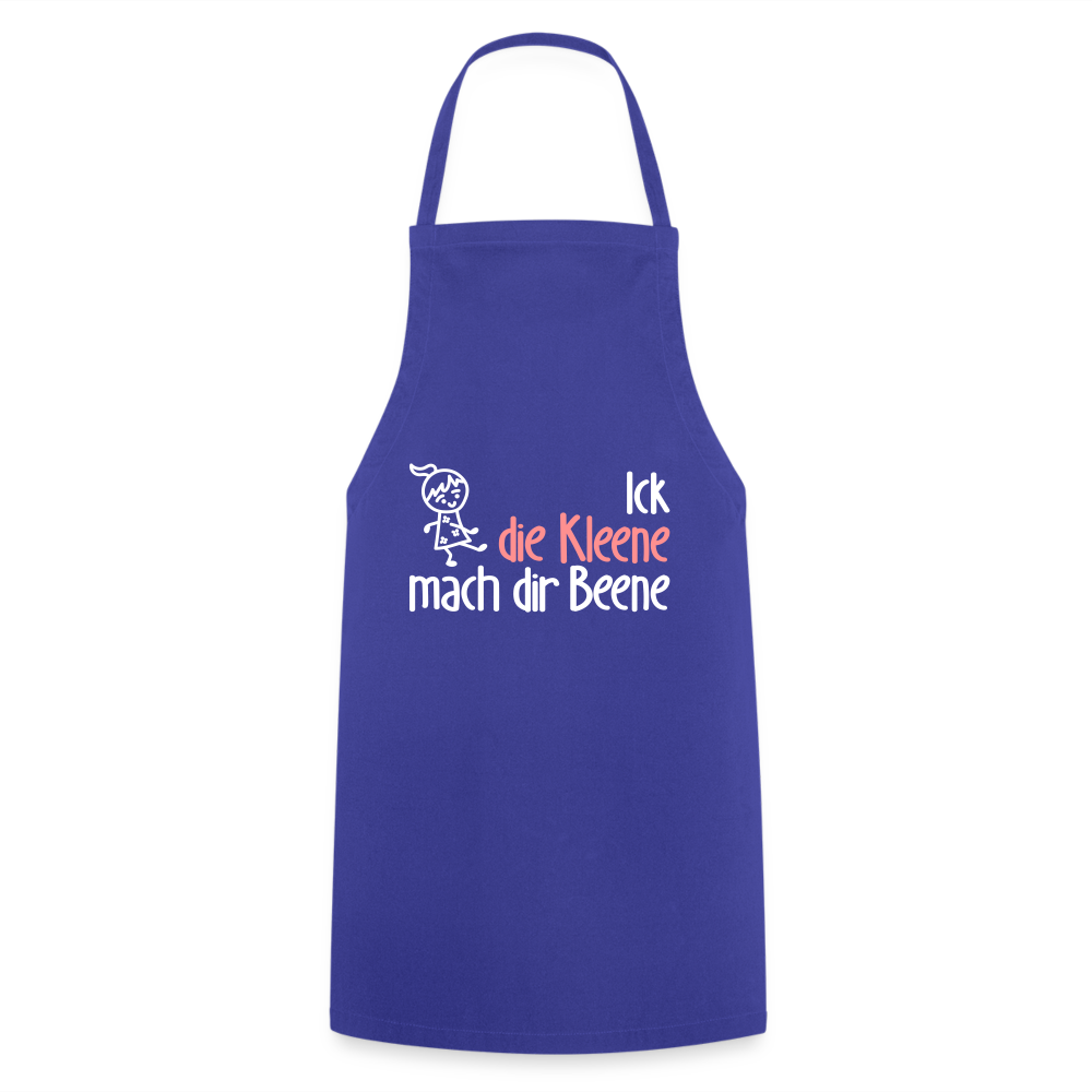 Ick, die Kleene, mach dir Beene! - Kochschürze - Royalblau