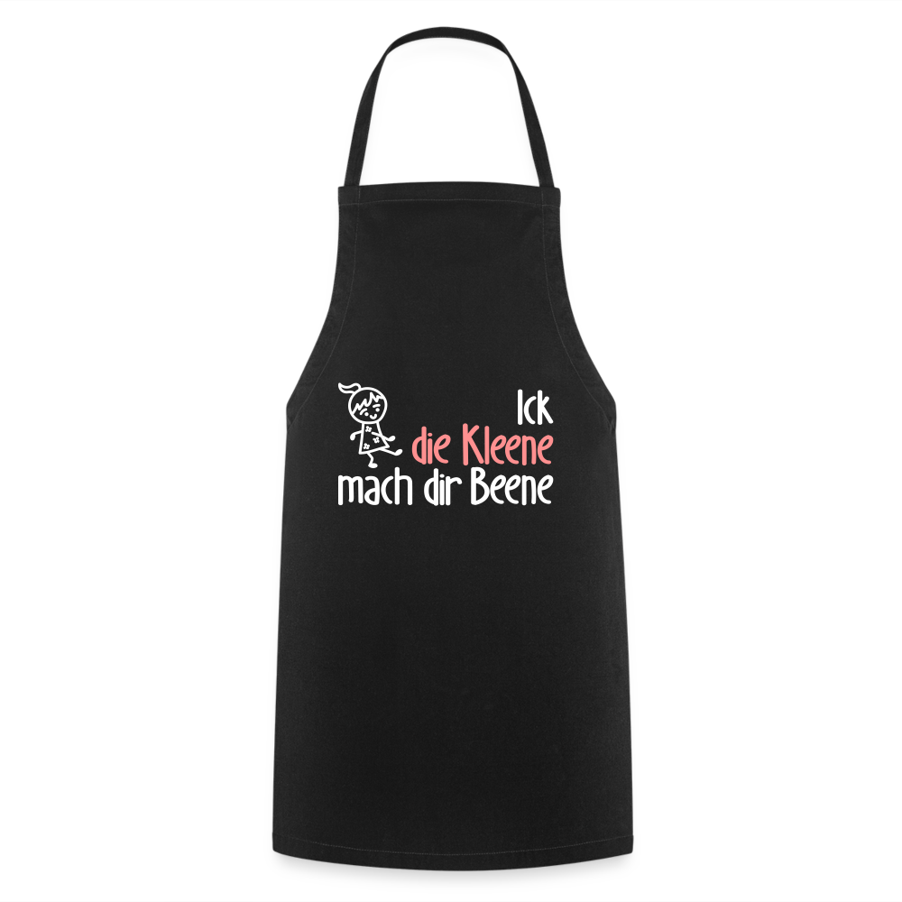 Ick, die Kleene, mach dir Beene! - Kochschürze - Schwarz