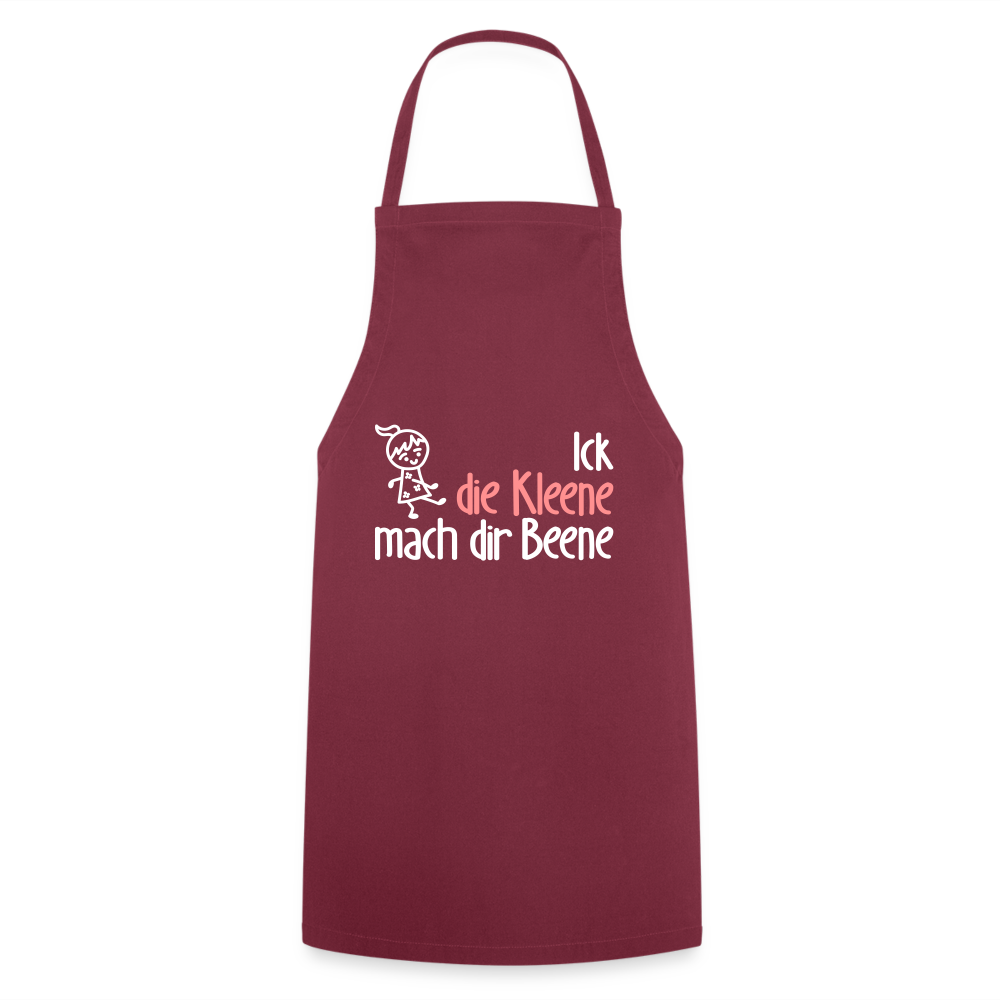 Ick, die Kleene, mach dir Beene! - Kochschürze - Bordeaux