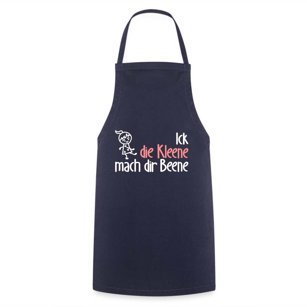 Ick, die Kleene, mach dir Beene! - Kochschürze - Navy
