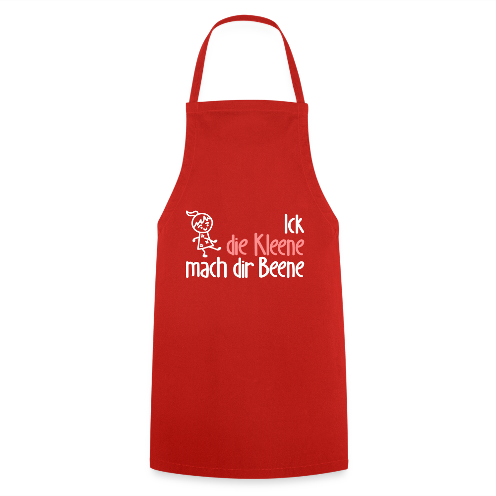 Ick, die Kleene, mach dir Beene! - Kochschürze - Rot