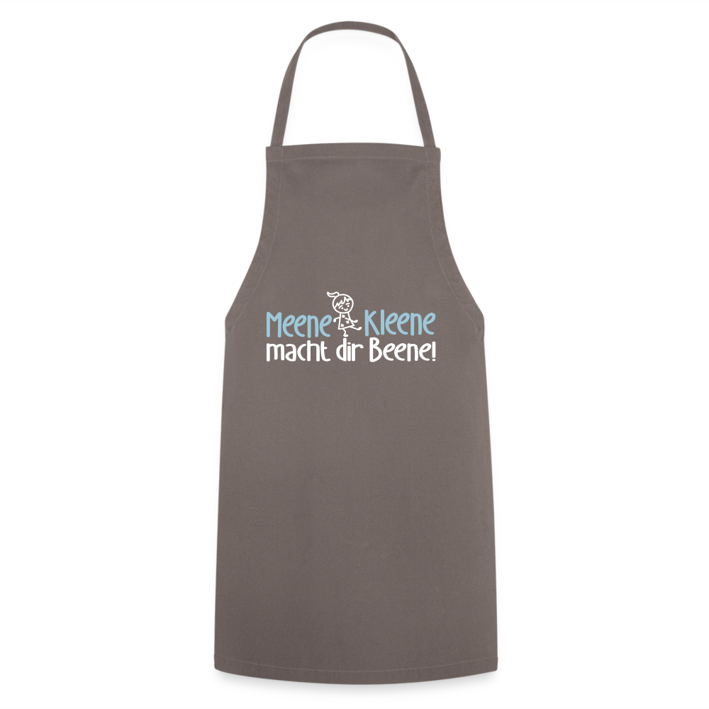 Meene Kleene macht dir Beene! - Kochschürze - Grau