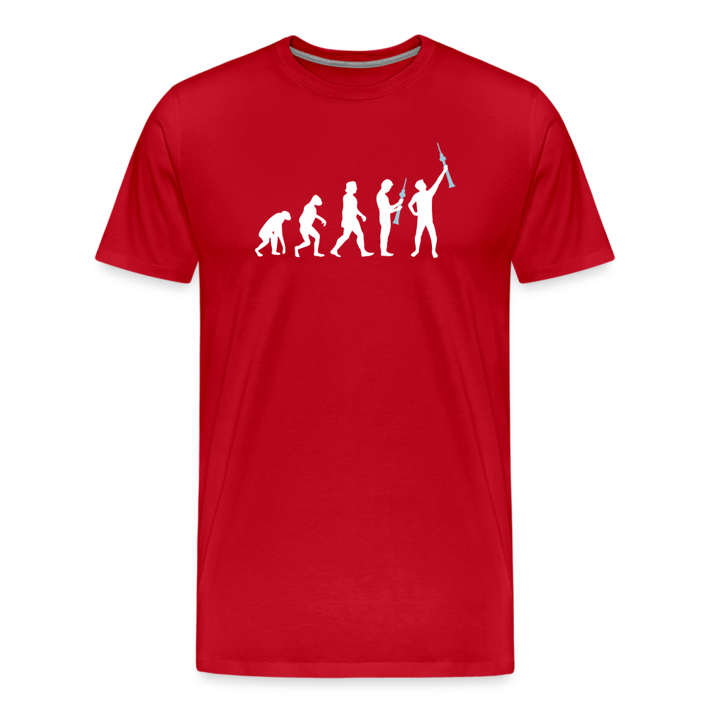 Evolution - Männer Premium T-Shirt - Rot