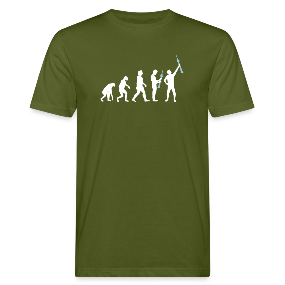 Evolution - Männer Bio T-Shirt - Moosgrün