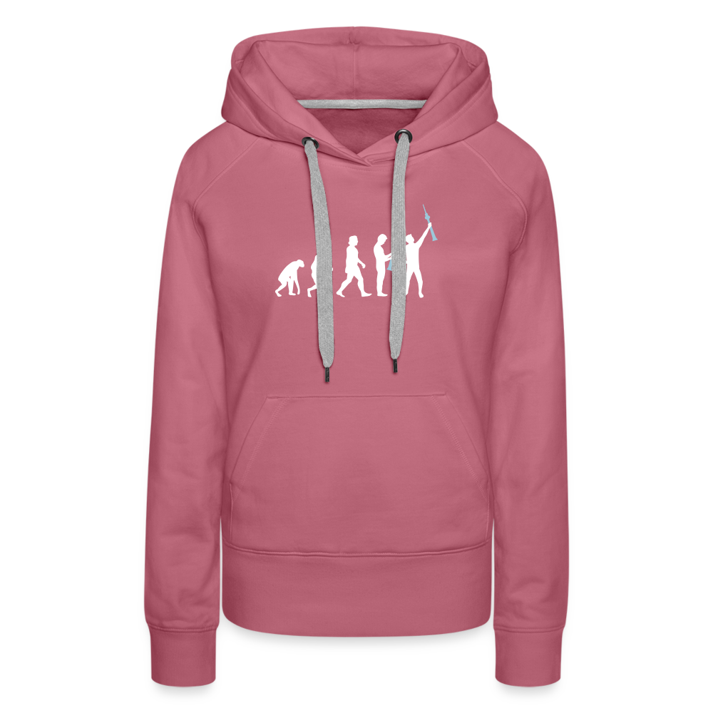 Evolution - Frauen Premium Hoodie - Malve