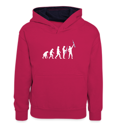 Evolution - Teenager Kontrast-Hoodie