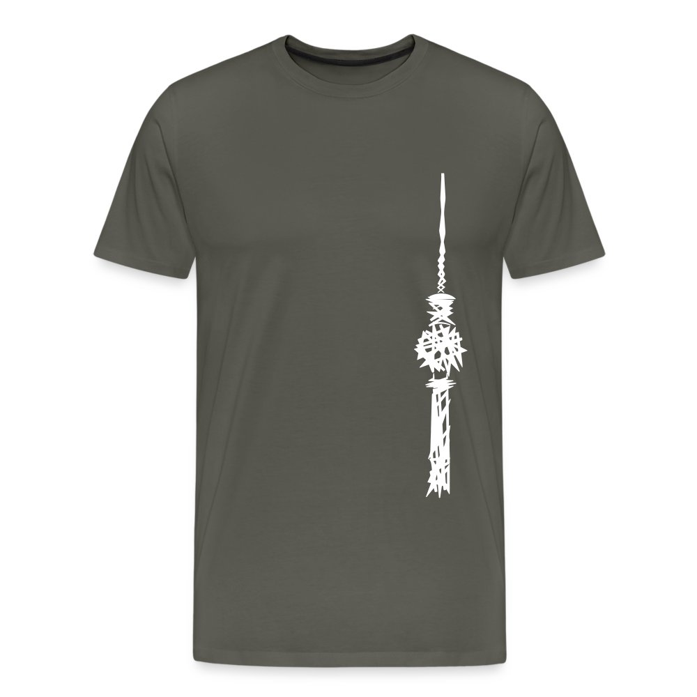 Fernsehturm Zick zack - Männer Premium T-Shirt - Asphalt