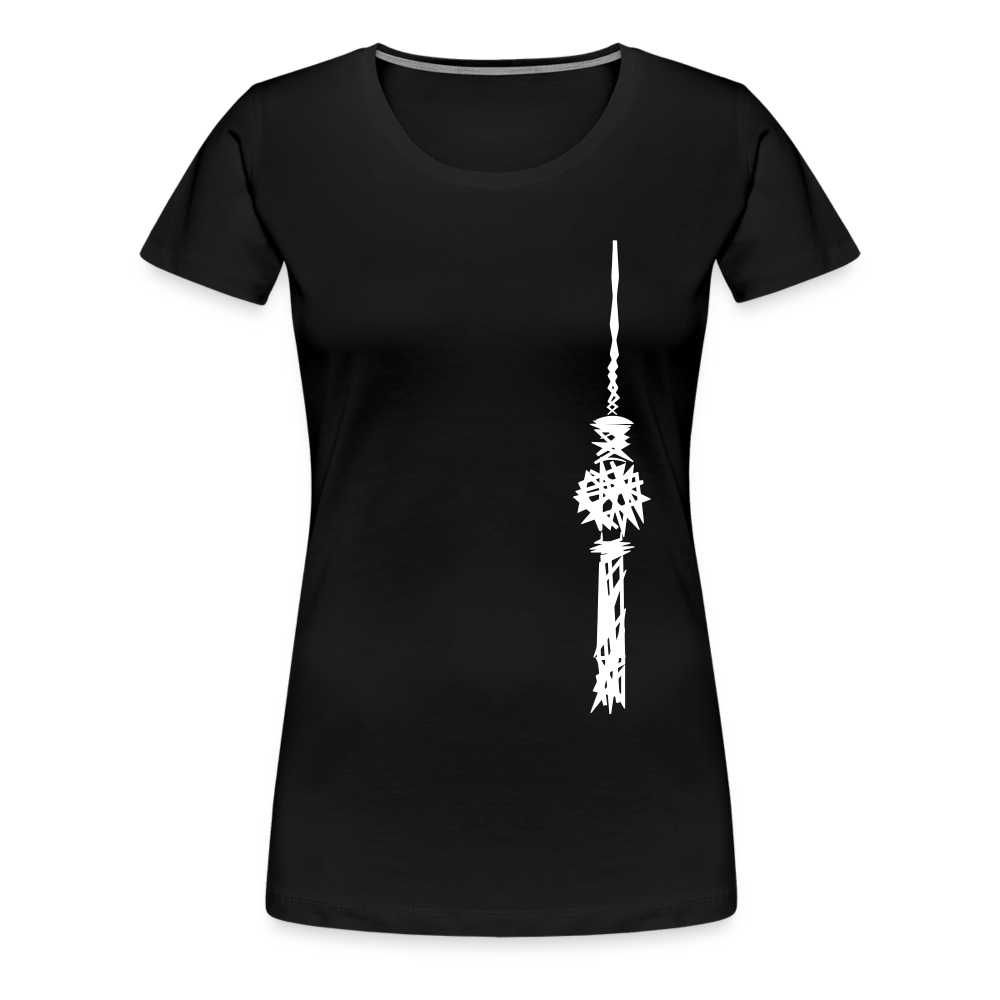 Fernsehturm Zick zack - Frauen Premium T-Shirt - Schwarz