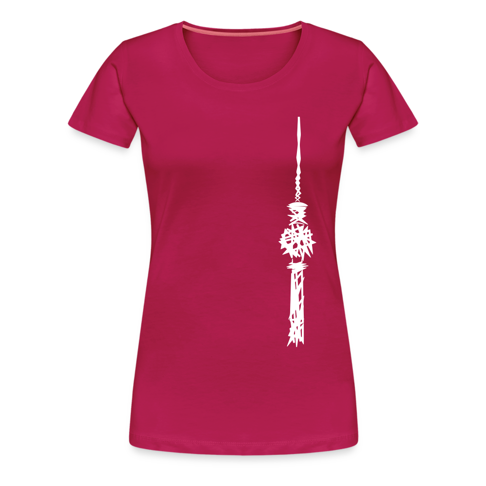 Fernsehturm Zick zack - Frauen Premium T-Shirt - dunkles Pink
