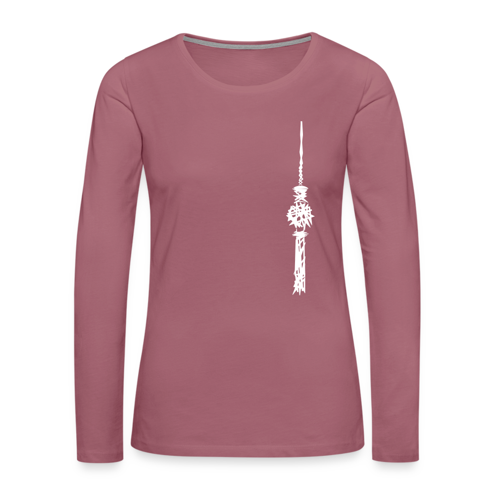 Fernsehturm Zick zack - Frauen Premium Langarmshirt - Malve