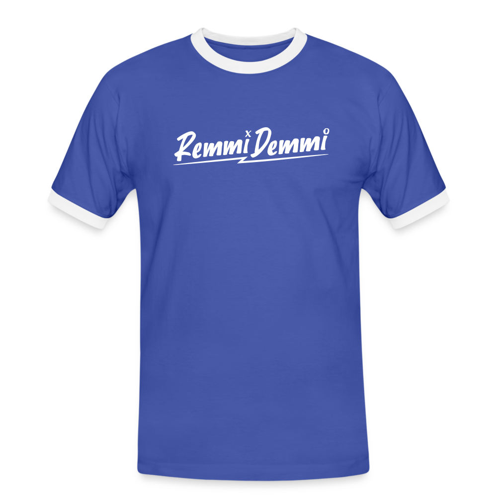 Remmi Demmi - Männer Ringer T-Shirt - Blau/Weiß
