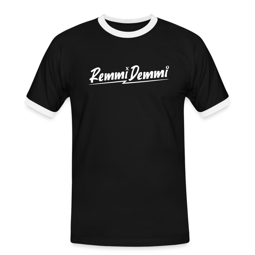 Remmi Demmi - Männer Ringer T-Shirt - Schwarz/Weiß