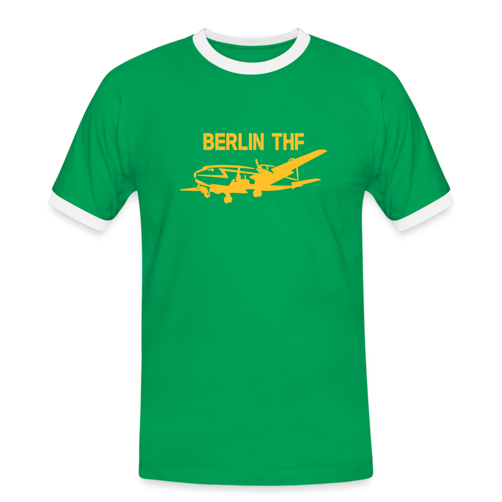 Berlin THF - Männer Ringer T-Shirt - Kelly Green/Weiß