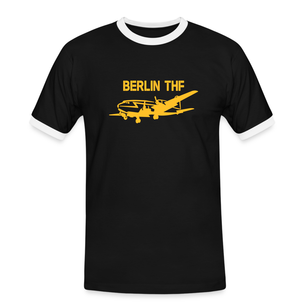 Berlin THF - Männer Ringer T-Shirt - Schwarz/Weiß