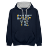 Berliner sind dufte - Kontrast Hoodie - Navy/Grau meliert