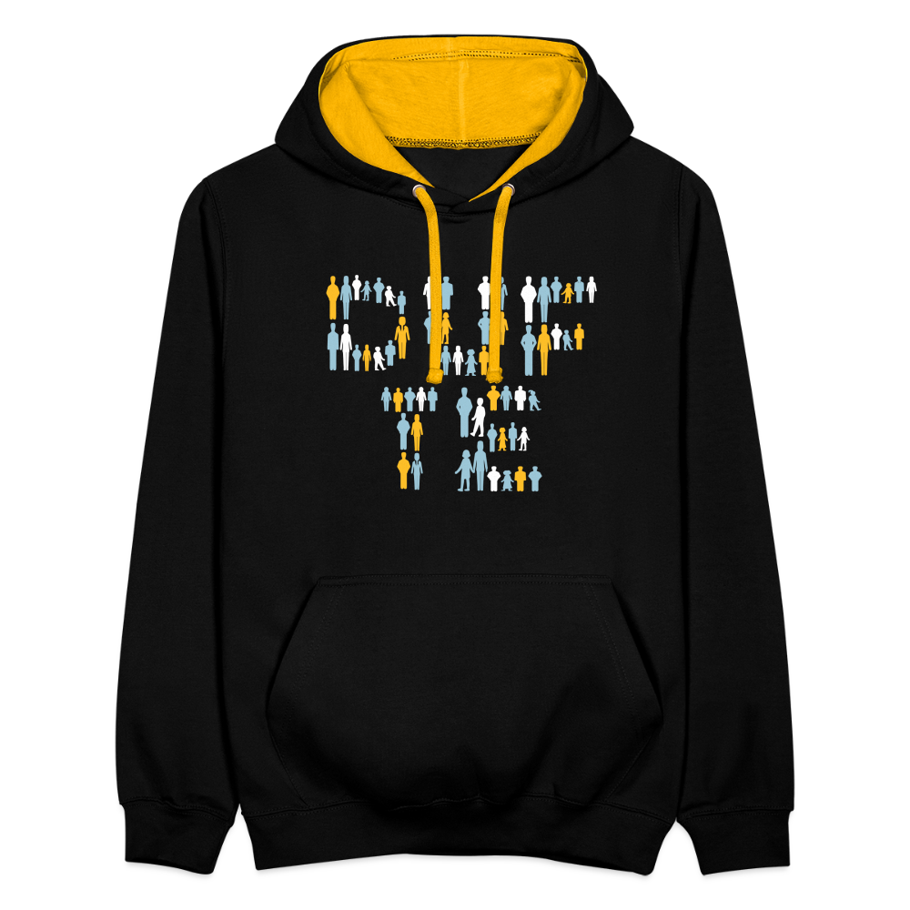 Berliner sind dufte - Kontrast Hoodie - Schwarz/Gold