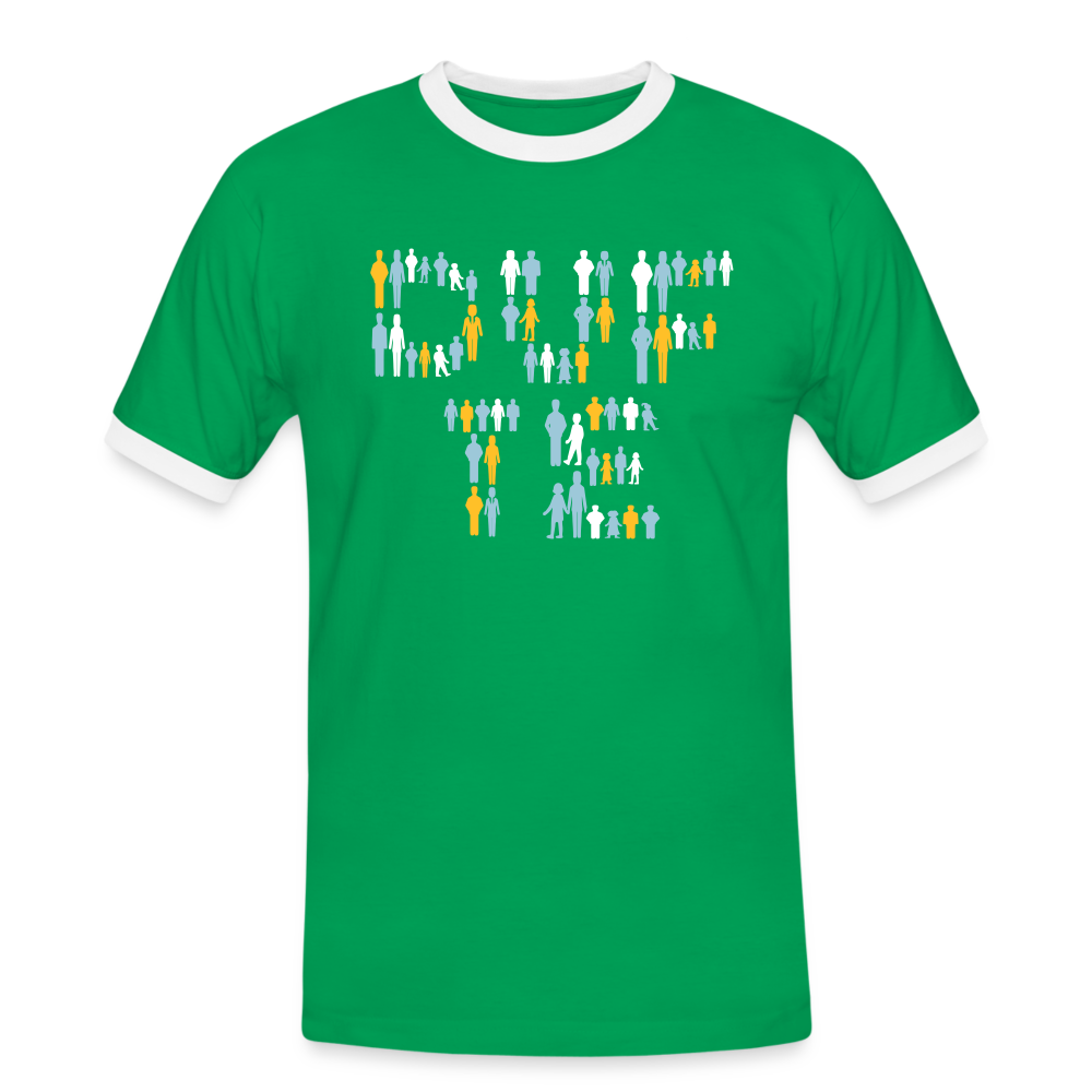 Berliner sind dufte - Männer Ringer T-Shirt - Kelly Green/Weiß