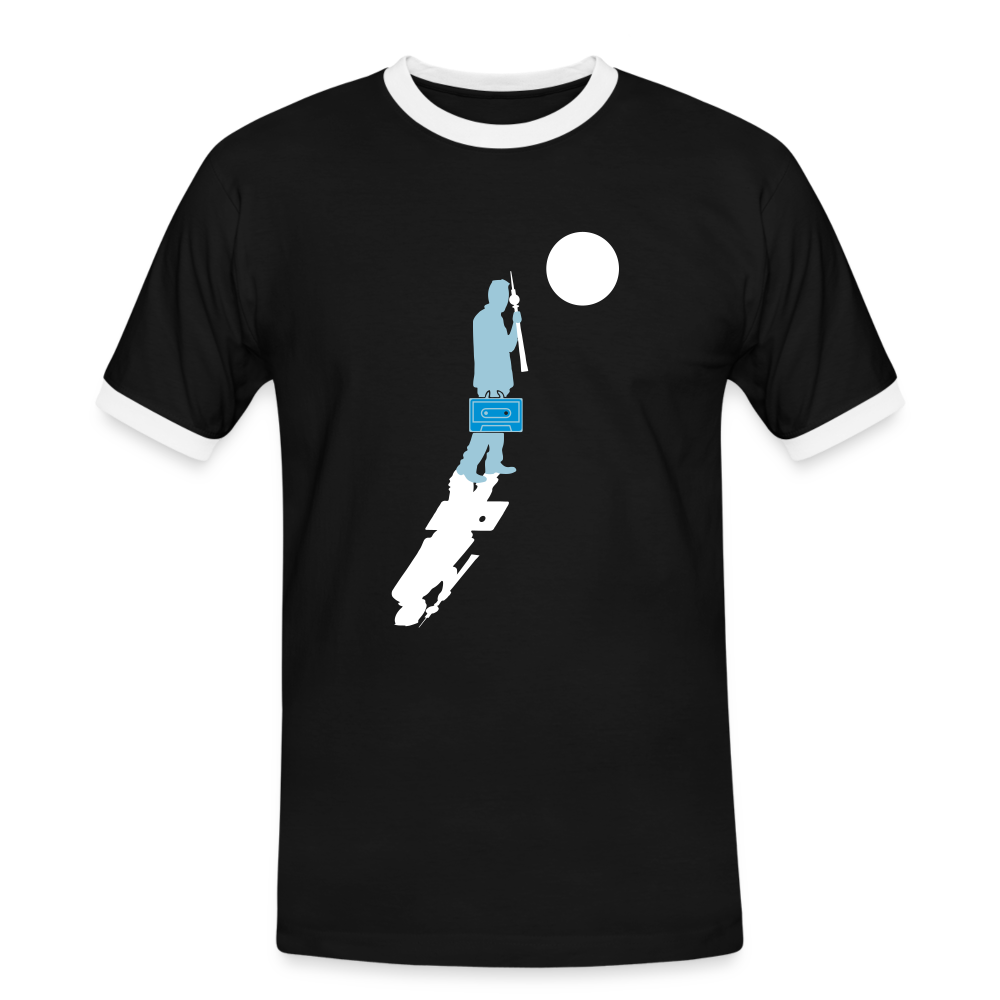 Unterwegs in Berlin - Männer Ringer T-Shirt - Schwarz/Weiß