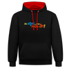 Jib allet, aba nich uff! - Kontrast Hoodie - Schwarz/Rot