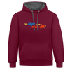 Jib allet, aba nich uff! - Kontrast Hoodie - Weinrot/Anthrazit