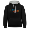 Jib allet, aba nich uff! - Kontrast Hoodie - Schwarz/Grau meliert