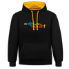 Jib allet, aba nich uff! - Kontrast Hoodie - Schwarz/Gold