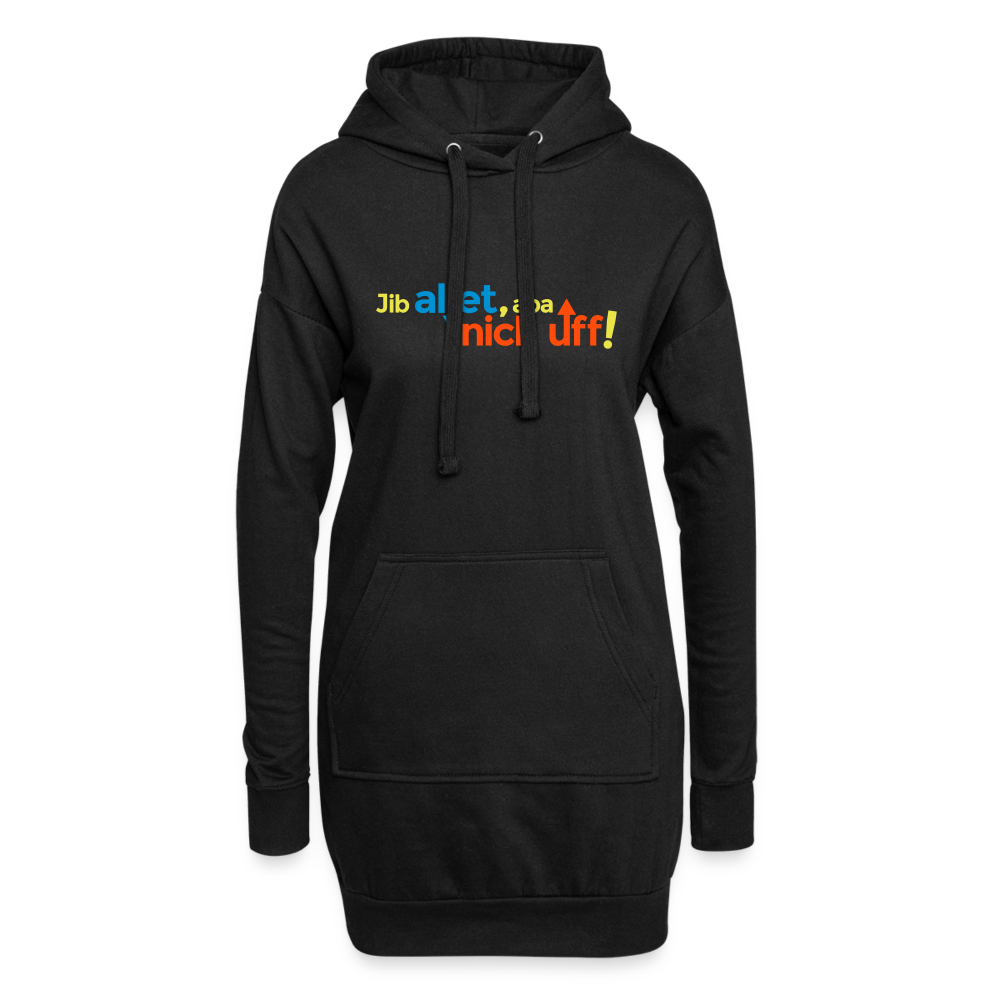 Jib allet, aba nich uff! - Hoodie-Kleid - Schwarz