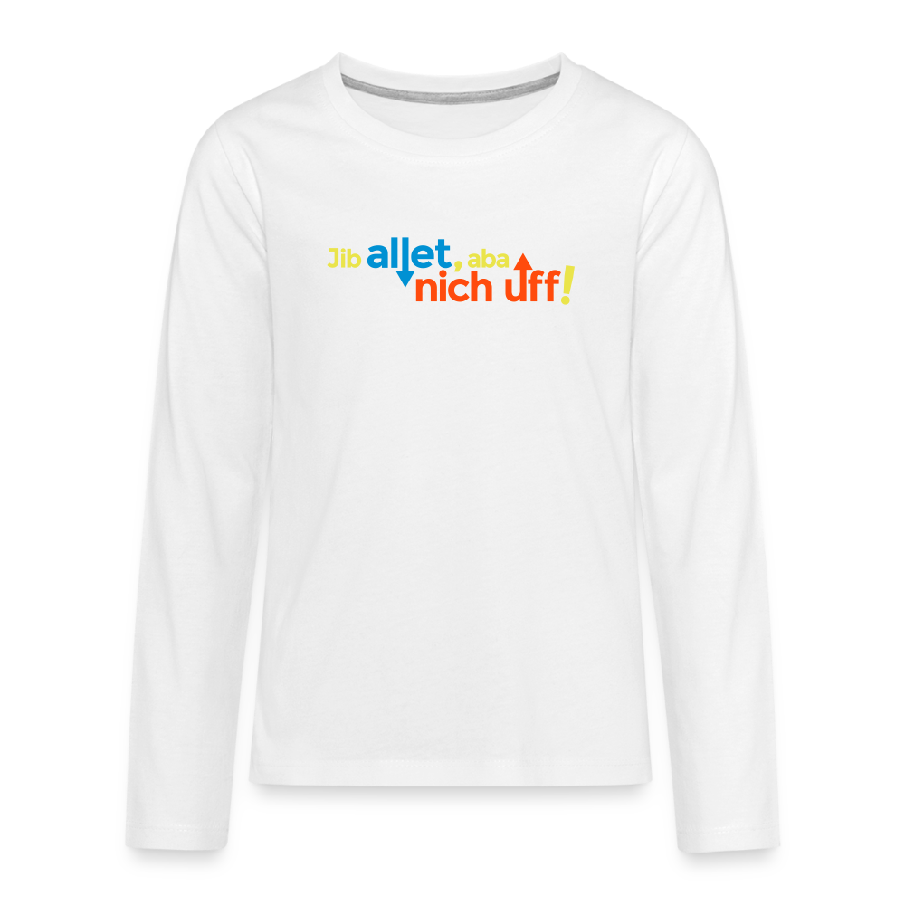 Teenager Premium Langarmshirt - Weiß