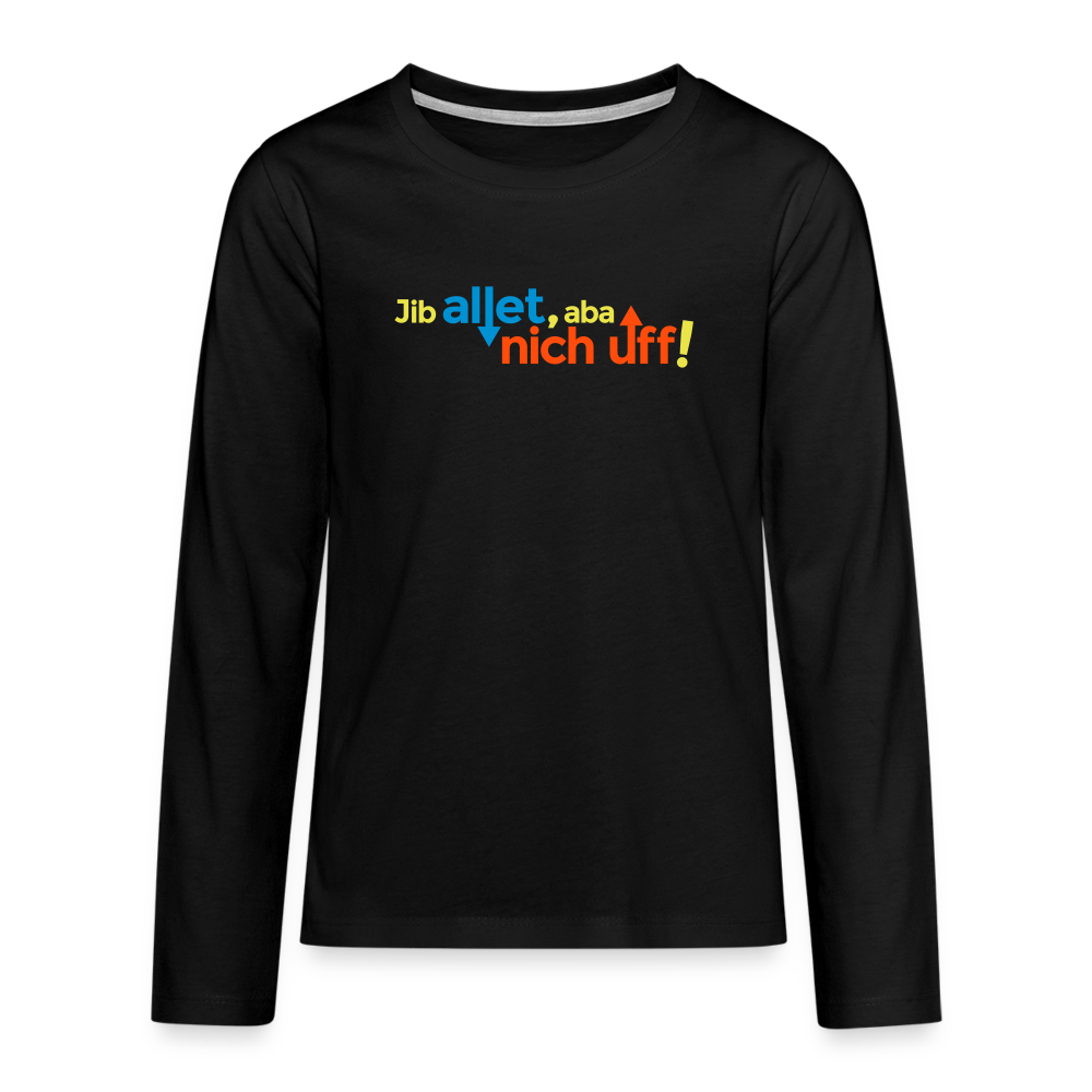 Teenager Premium Langarmshirt - Schwarz