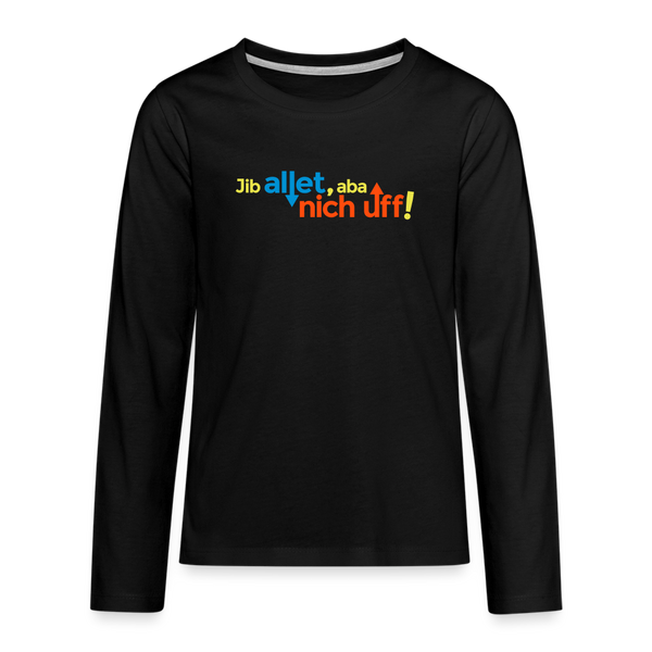 Teenager Premium Langarmshirt - Schwarz