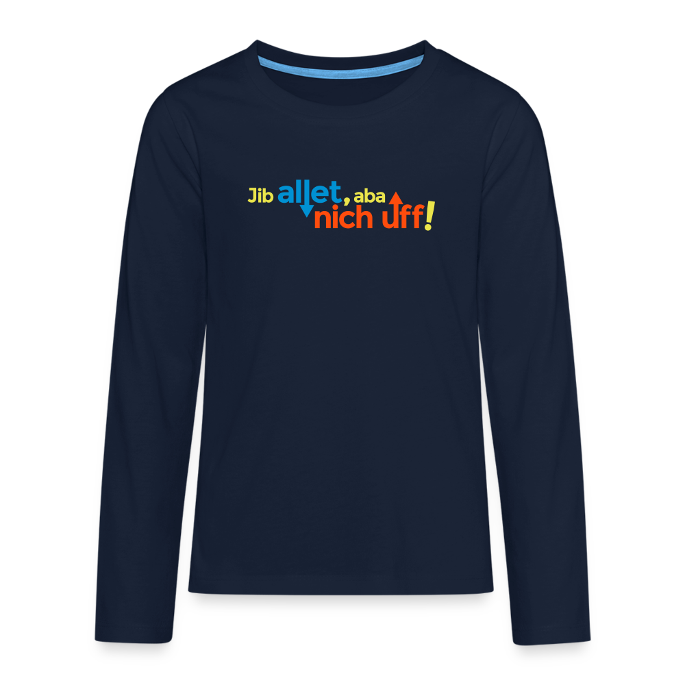 Teenager Premium Langarmshirt - Navy
