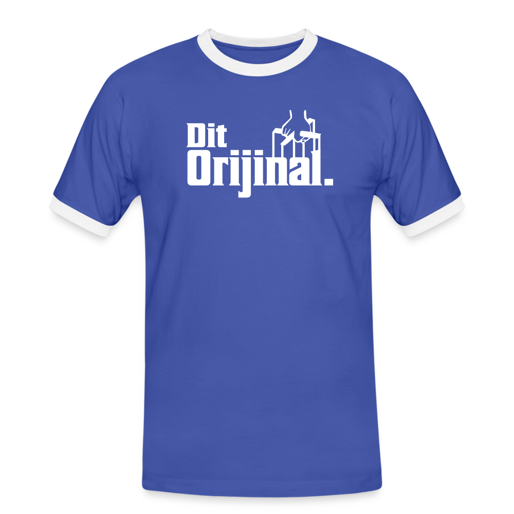 Dit Orijinal - Männer Ringer T-Shirt - Blau/Weiß