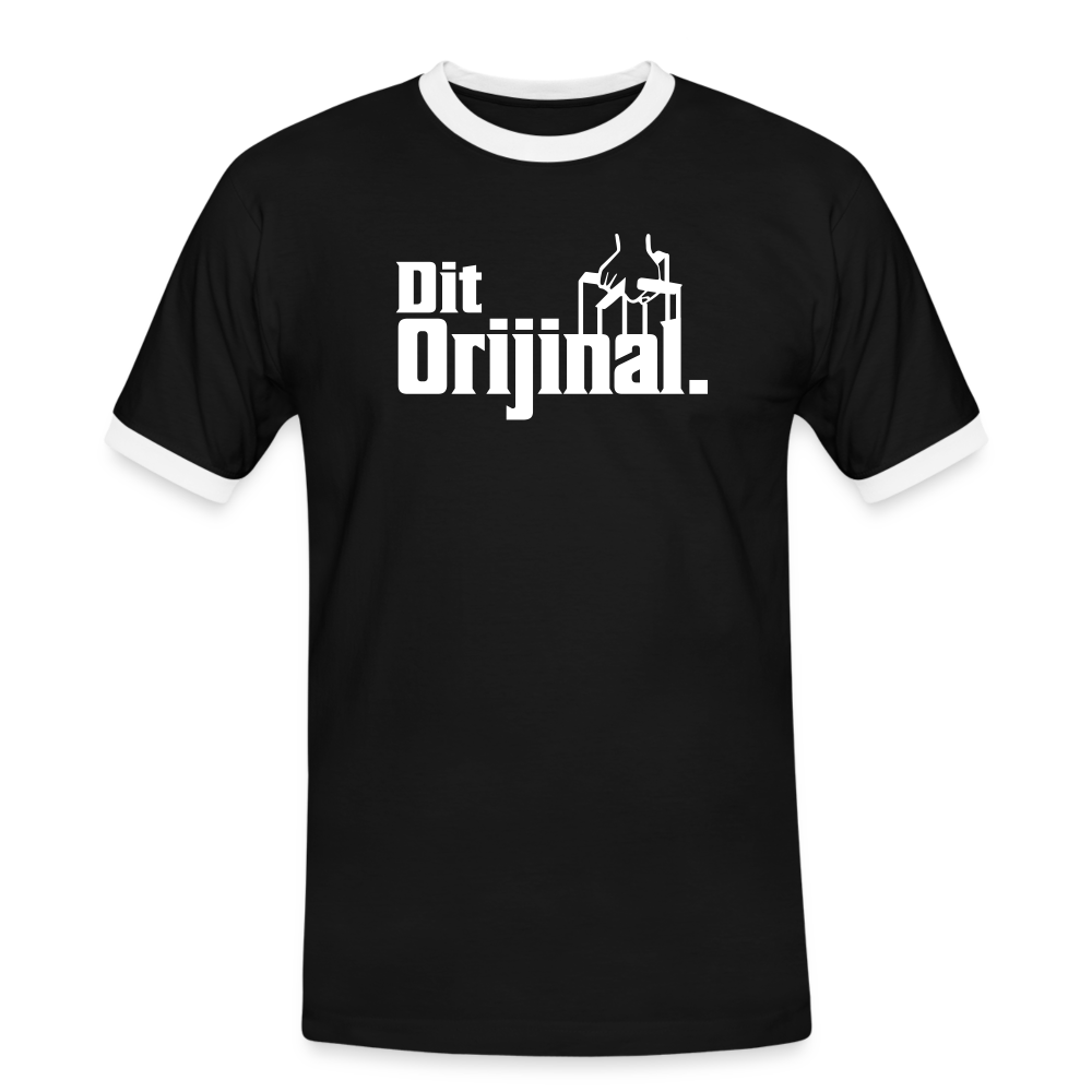 Dit Orijinal - Männer Ringer T-Shirt - Schwarz/Weiß