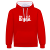Dit Orijinal - Kontrast Hoodie - Rot/Weiß