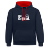 Dit Orijinal - Kontrast Hoodie - Navy/Rot
