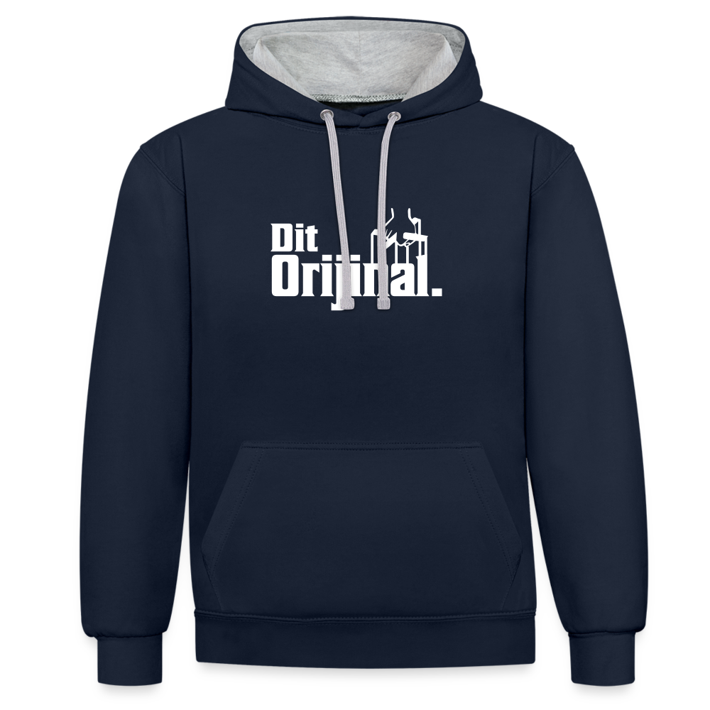 Dit Orijinal - Kontrast Hoodie - Navy/Grau meliert