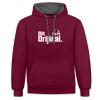 Dit Orijinal - Kontrast Hoodie - Weinrot/Anthrazit
