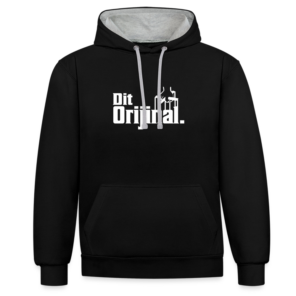Dit Orijinal - Kontrast Hoodie - Schwarz/Grau meliert
