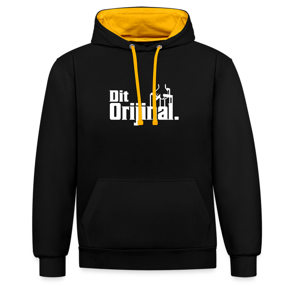 Dit Orijinal - Kontrast Hoodie - Schwarz/Gold