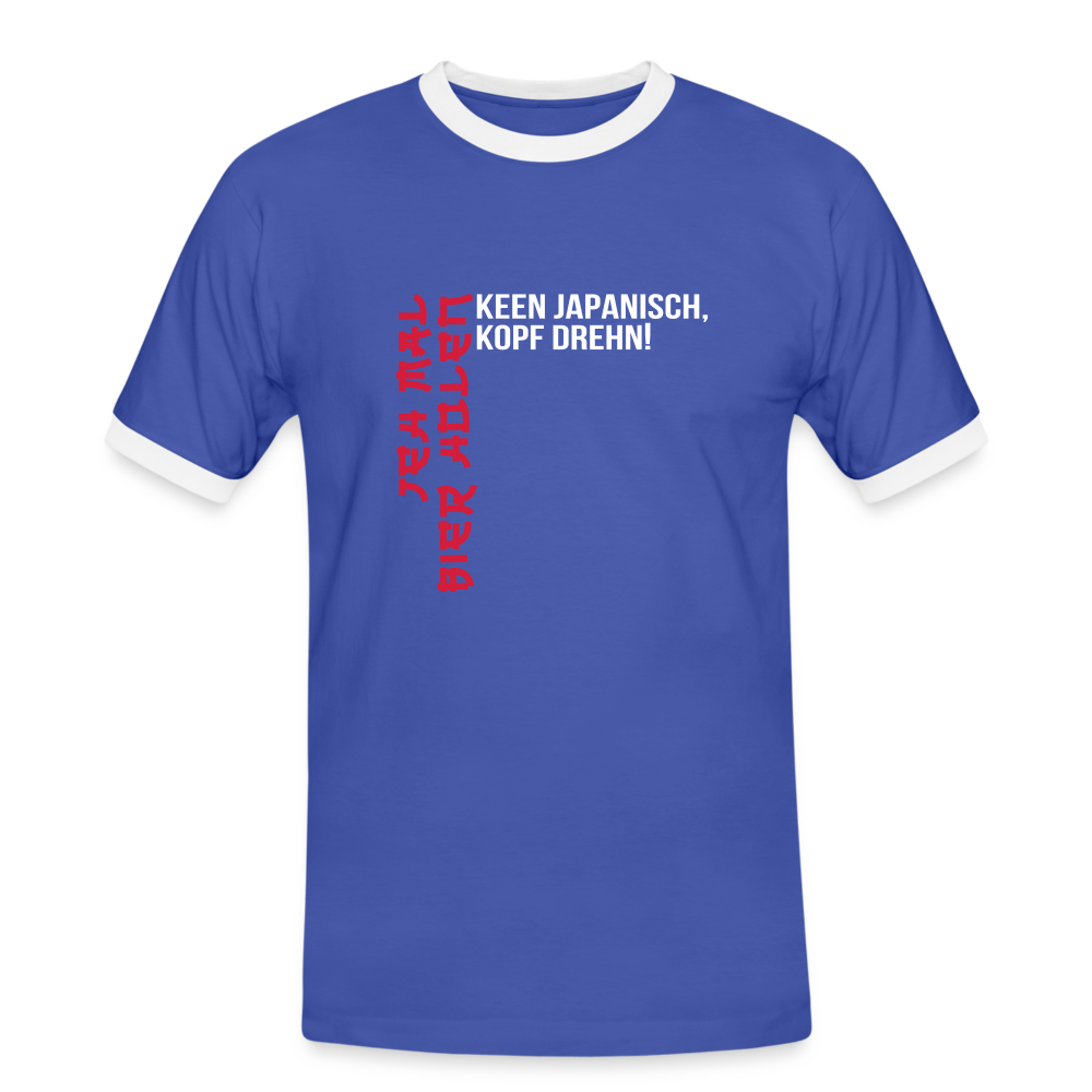 Jeh mal Bier holen! - Männer Ringer T-Shirt - Blau/Weiß