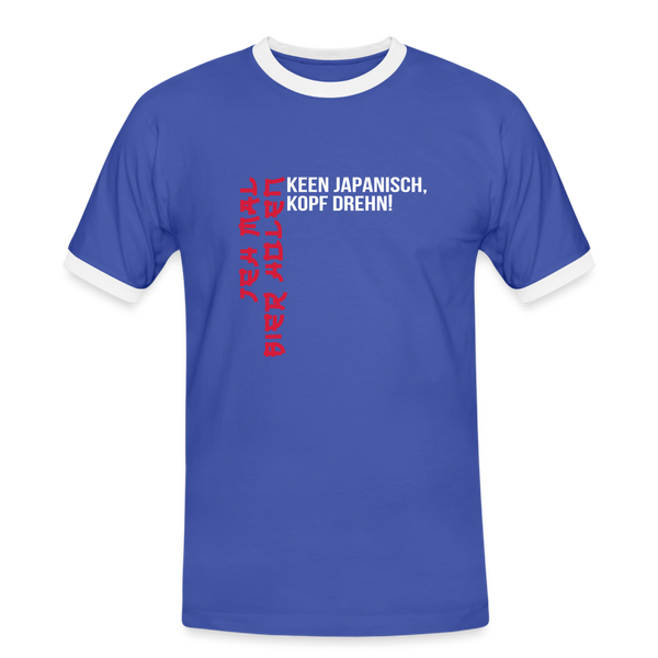 Jeh mal Bier holen! - Männer Ringer T-Shirt - Blau/Weiß