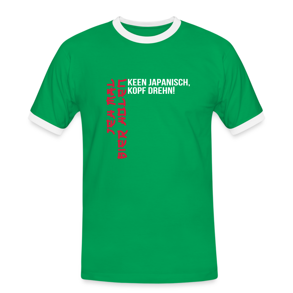 Jeh mal Bier holen! - Männer Ringer T-Shirt - Kelly Green/Weiß