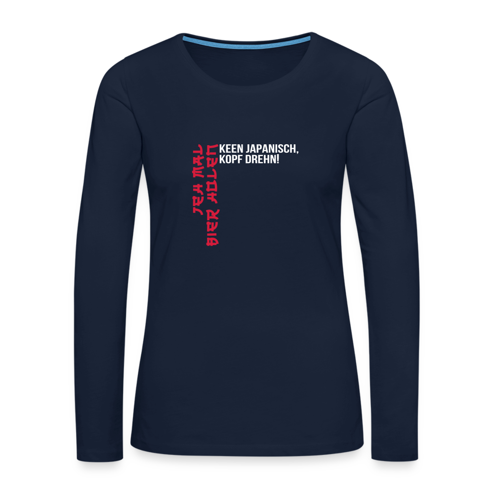 Jeh mal Bier holen! - Frauen Premium Langarmshirt - Navy