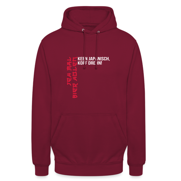 Jeh mal Bier holen! - Unisex Hoodie - Bordeaux