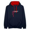 Jeh mal Bier holen! - Kontrast Hoodie - Navy/Rot