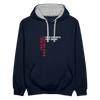 Jeh mal Bier holen! - Kontrast Hoodie - Navy/Grau meliert