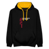 Jeh mal Bier holen! - Kontrast Hoodie - Schwarz/Gold