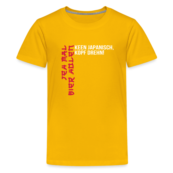 Jeh mal Bier holen! - Teenager Premium T-Shirt - Sonnengelb