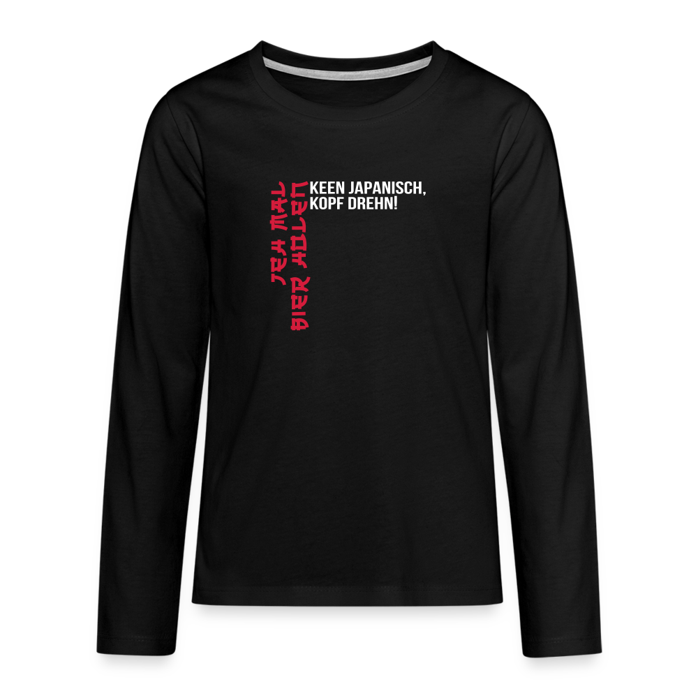 Jeh mal Bier holen! - Teenager Langarmshirt - Schwarz
